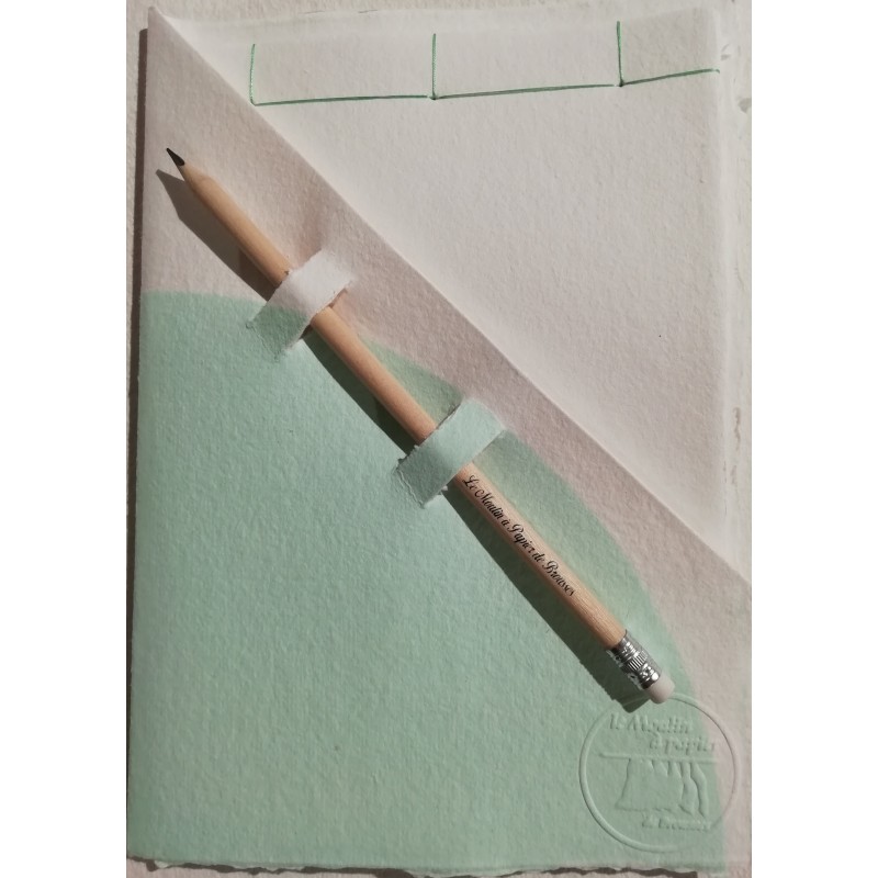 Bloc Notes & crayon Couverture Verte